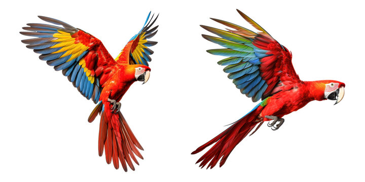 macaw parrot isolated on a transparent background
