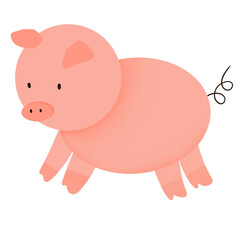 pink pig cartoon clip art