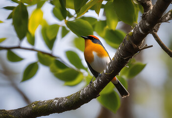 A bird on a branch, nature
