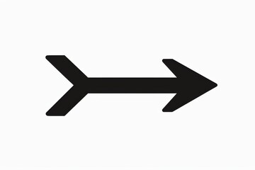 Serene silhouette of an arrow pointing right