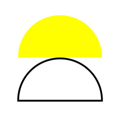 composition abstraite géométrique jaune et noire