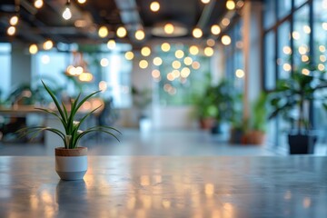 blurred background of a light modern office interior. ai generative