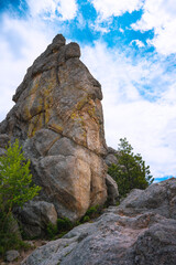 Sylvan Lake Park with dramatic granite rock formationsin in Custer State Park of the Black Hills, South Dakota, United States