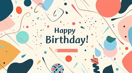 Colorful Modern Birthday Caption Design with Minimalistic Aesthetic
