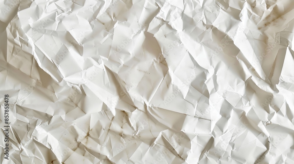 Poster paper texture with a transparent background that looks crumpled or folded