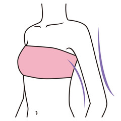 細い二の腕　スリムな上半身　正しい姿勢の二の腕