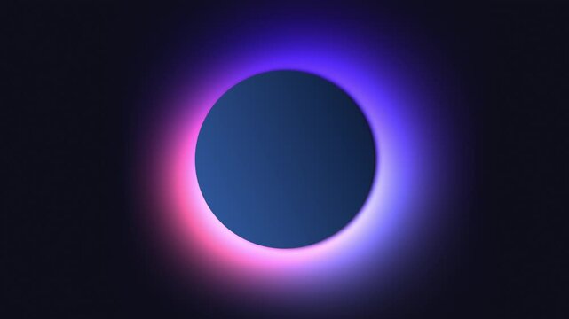 Abstract bright light emanating from a circle. eclipse animation. Modern background animation in 4K. Bright glowing round ball. seamless loop.