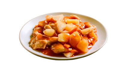 Stir-fried Chicken, Potatoes and Cabbage