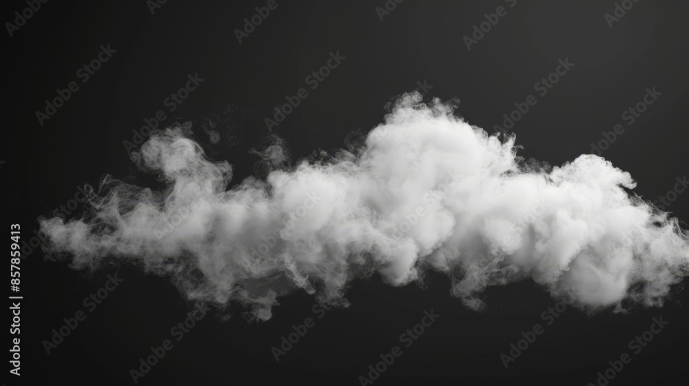 Poster a white smoke cloud with an overlay effect on a transparent background. a realistic border with fog.