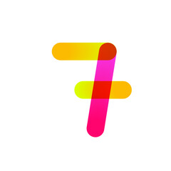 chiffre sept dégradé