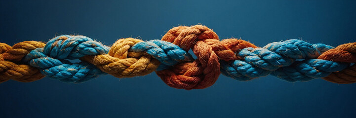 Team group trust partnership and the concept of team partner and unity or teamwork idea as a business metaphor for joining a partnership connected as a corporate symbol for working cooperation.