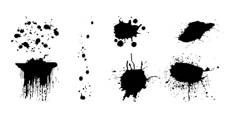 set of brush splat