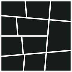 Blank collage frame template for photos and images