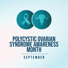 vector graphic of Polycystic Ovarian Syndrome Awareness Month ideal for Polycystic Ovarian Syndrome Awareness Month celebration.