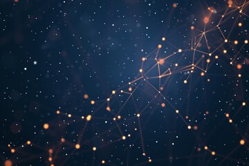 Structure of dots and lines with technology background. 3D rendering, AI generated.