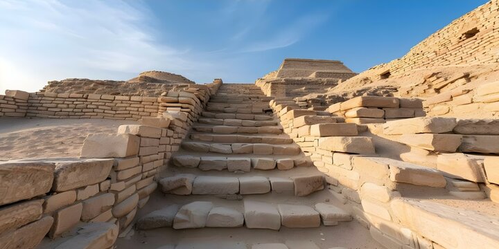 Ancient ruins of MohenjoDaro in Sindh Pakistan showcase historical significance and culture. Concept History, Archaeology, Civilization, Mohenjo Daro, Culture