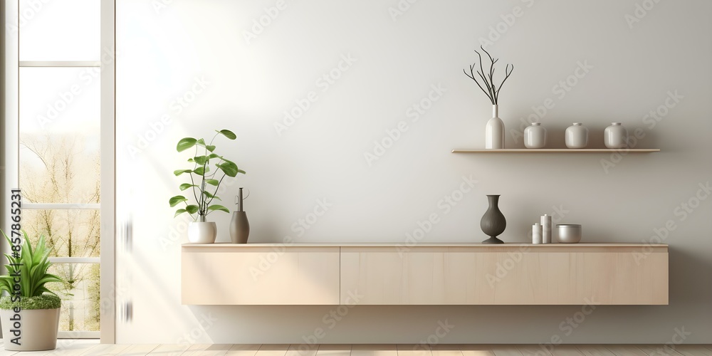 Poster opt for floating cabinets to optimize floor space in a room. concept floating cabinets, floor space 