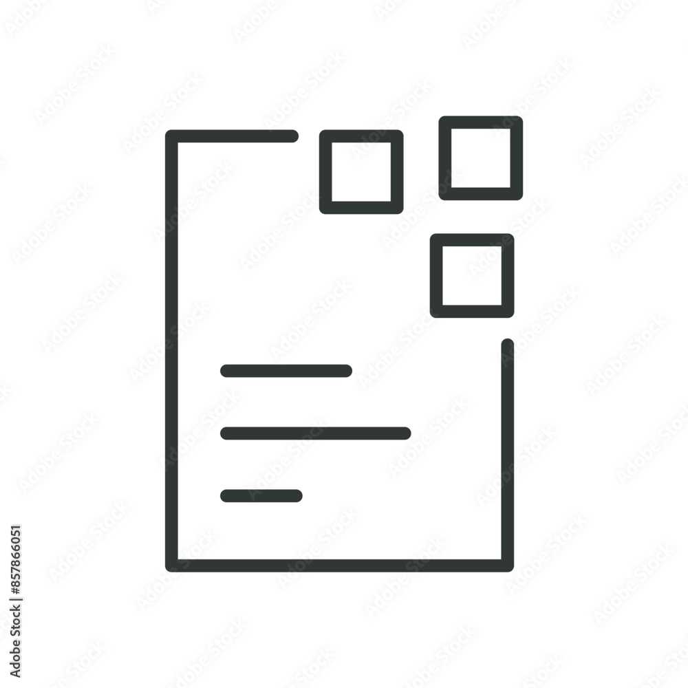 Aufkleber concept digital transformation of document. vector linear icon isolated on white background.