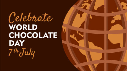Celebrate World Chocolate Day 7th July. International chocolate day banner, social media, and poster design