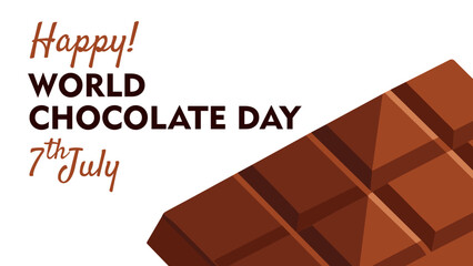 Happy World Chocolate Day 7th July. International chocolate day banner, social media, and poster design