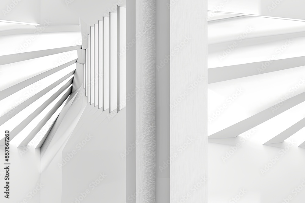 Aufkleber white minimalist abstract background created with generative ai