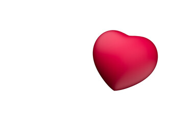 Red heart shape  3d illustration
