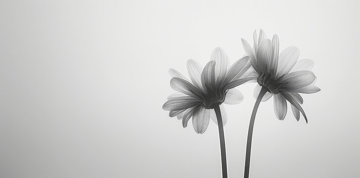 The banner features a gray sunflower in black on a white background. There is room for the inscription.