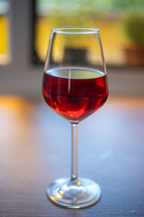 red wine in a glass
