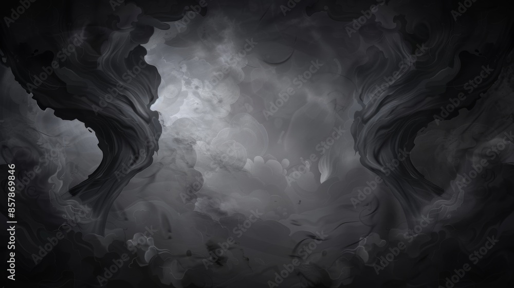 Poster wind and wind modern caused by a 3d tornado. wind swirl cyclone with whirlwind swirl effect. isolate