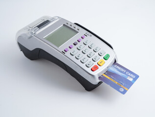 Payment POS terminal for finance and shopping business and technology.