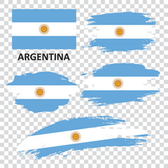 Set of vector flags of Argentina