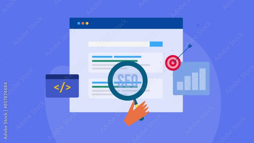 Poster keyword optimization search engine ranking development website coding target online user with organi