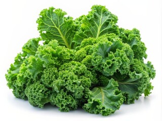 Kale vegetable isolated on white background