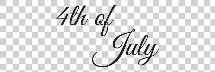 Vector illustration: Hand lettering composition of Happy Independence Day. 4th of July typographic design