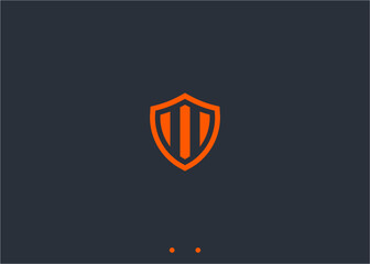 shield logo design vector silhouette illustration