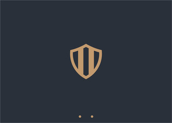 shield logo design vector silhouette illustration