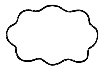 ラフな線で描いたシンプルな波形のフレーム（ドットノイズ入り）