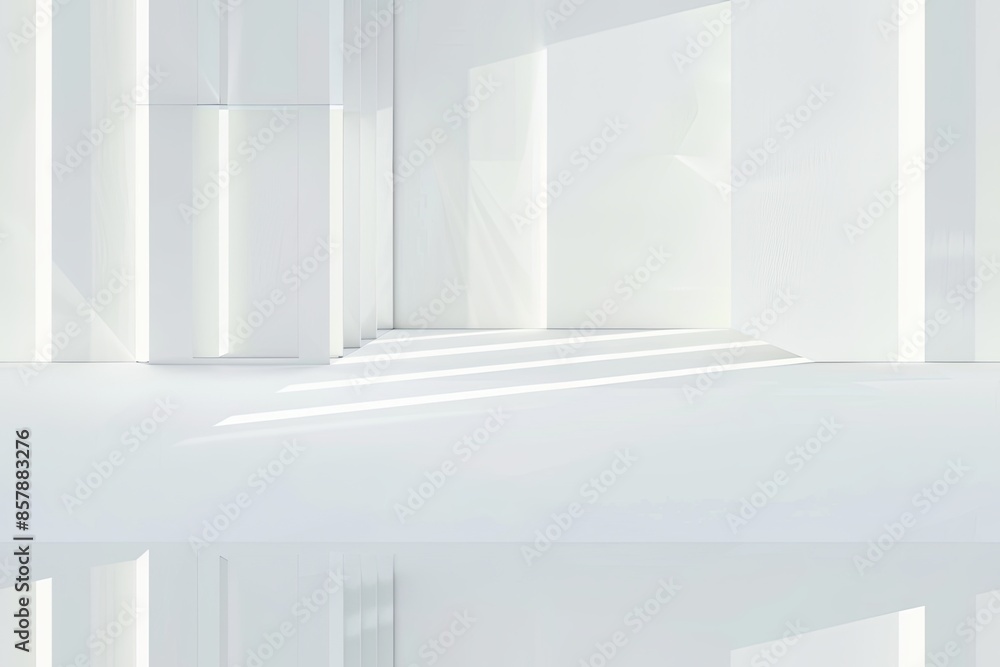 Poster white minimalist abstract background created with generative ai