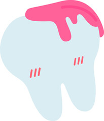 Funny Element Flat Sticker Design