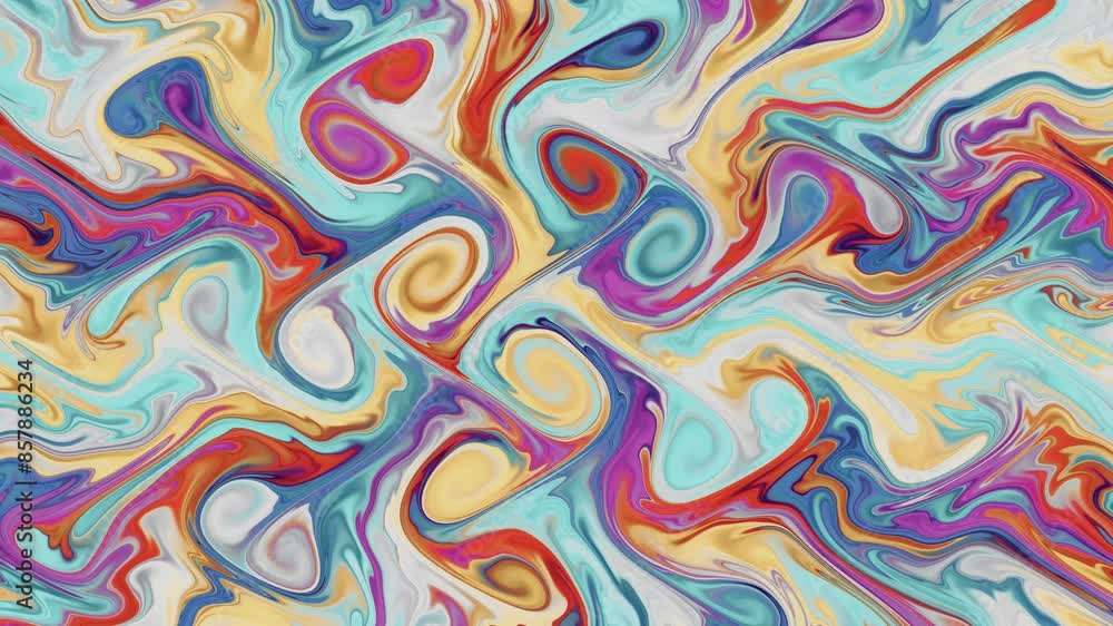 Poster abstract colorful fluid surface flow background