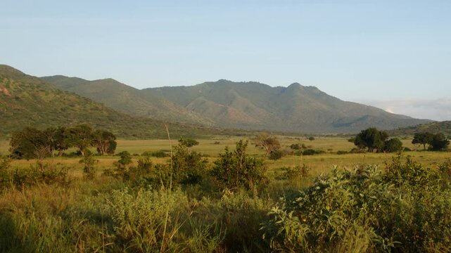 Beautiful shot of mountains in Mkomazi national park in Tanzania