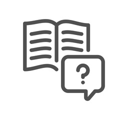 Question related icon outline and linear vector.
