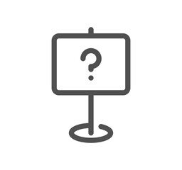 Question related icon outline and linear vector.
