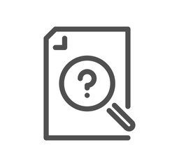Question related icon outline and linear vector.
