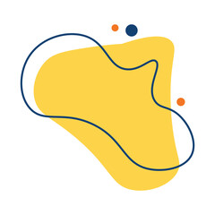 yellow abstract geometry element design transparent background