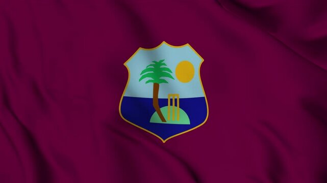 The West Indies flag animation seamless loop. 4K video