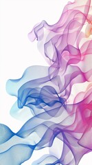 Abstract Background of Curve Lines in Pastel Color and White Background