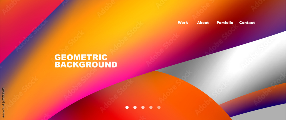 Poster bright multicolored geometric abstract shapes. minimal trendy simplicity concept. modern overlapping