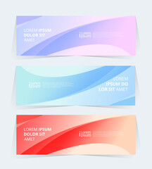 Naklejka premium Geometric banner design with Vector presentation template.
