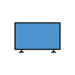 lcd tv monitor icon vector design template